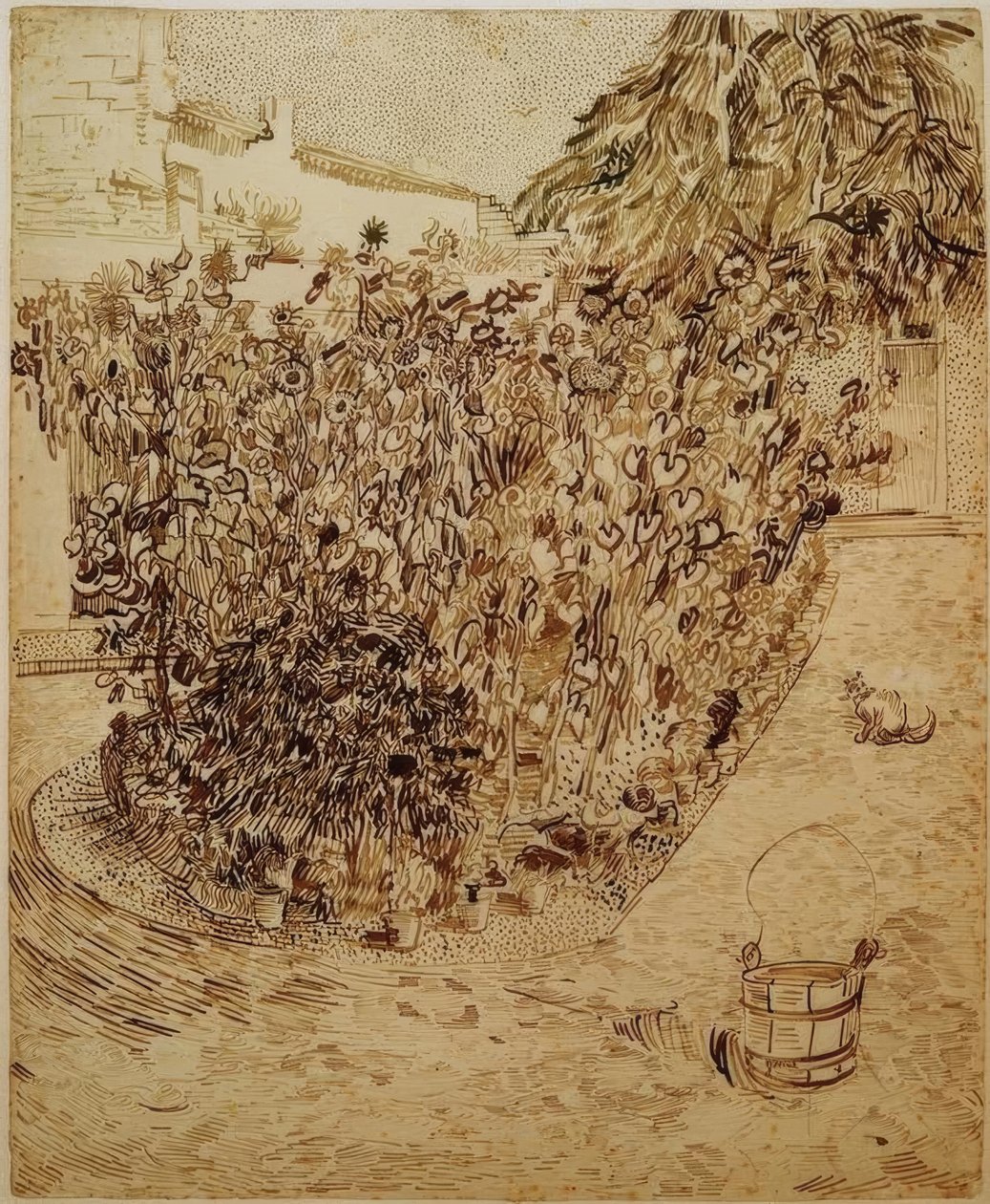 Giardino di uno stabilimento balneare da Vincent van Gogh