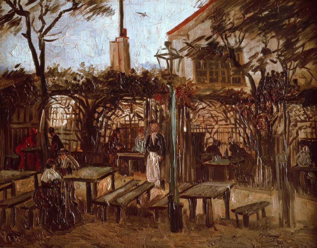 Giardino La Guinguette a Montmartre da Vincent van Gogh