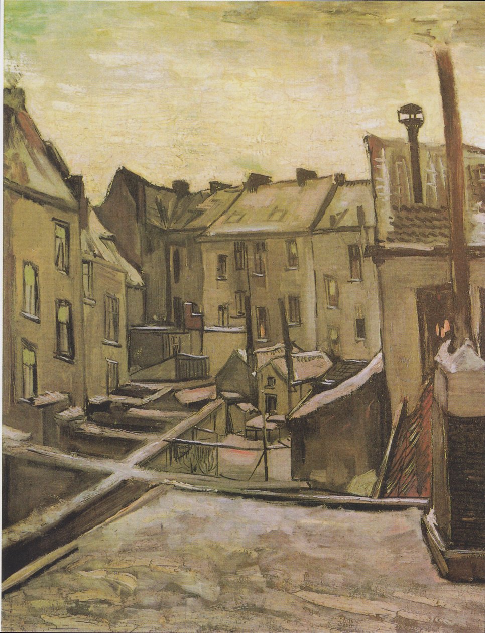 Cortili ad Anversa sotto la neve da Vincent van Gogh