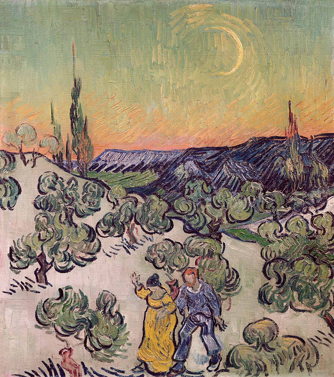 Paesaggio al chiaro di luna, 1889 da Vincent van Gogh