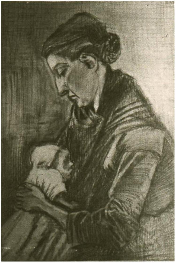 Sien che allatta un bambino da Vincent van Gogh