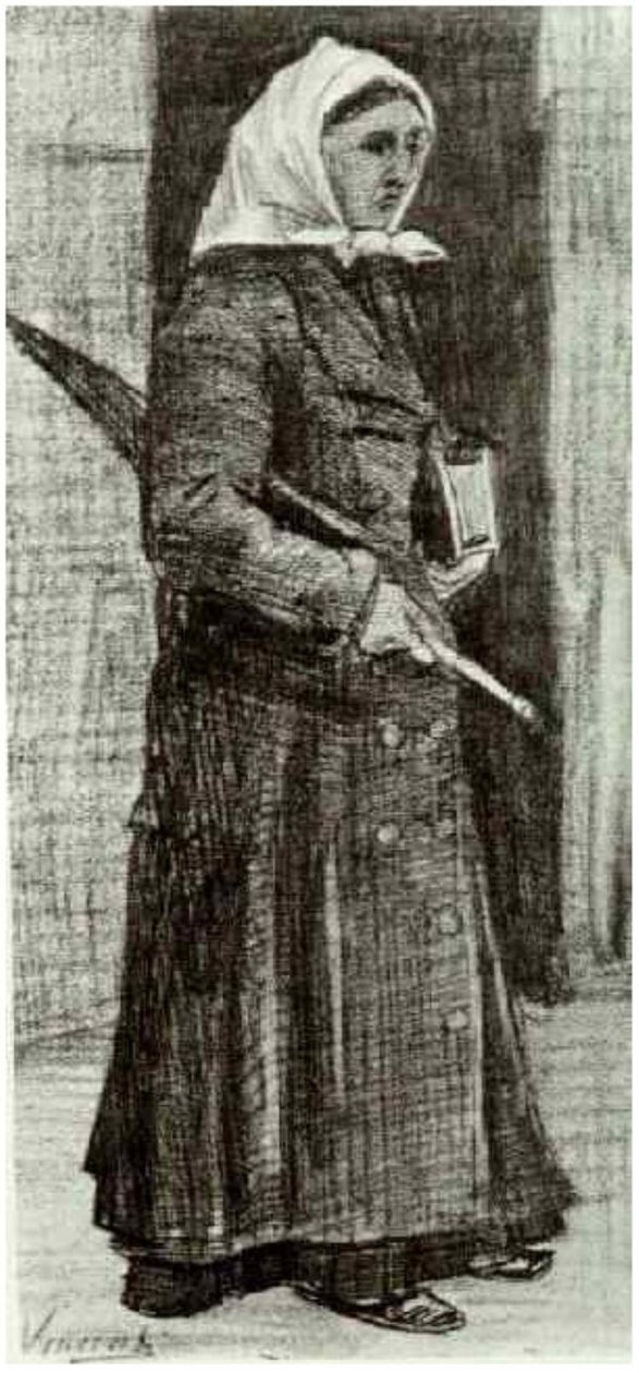 Sien con ombrello e libro di preghiere da Vincent van Gogh