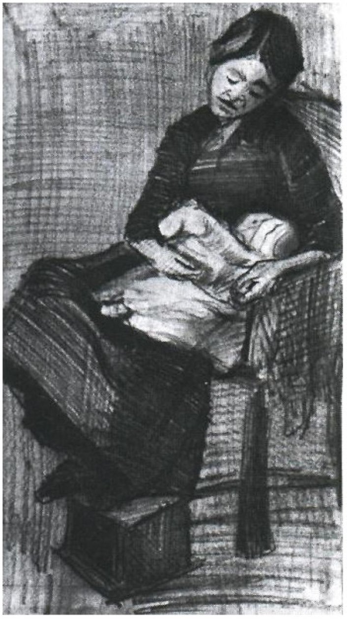 Sien che allatta un bambino da Vincent van Gogh
