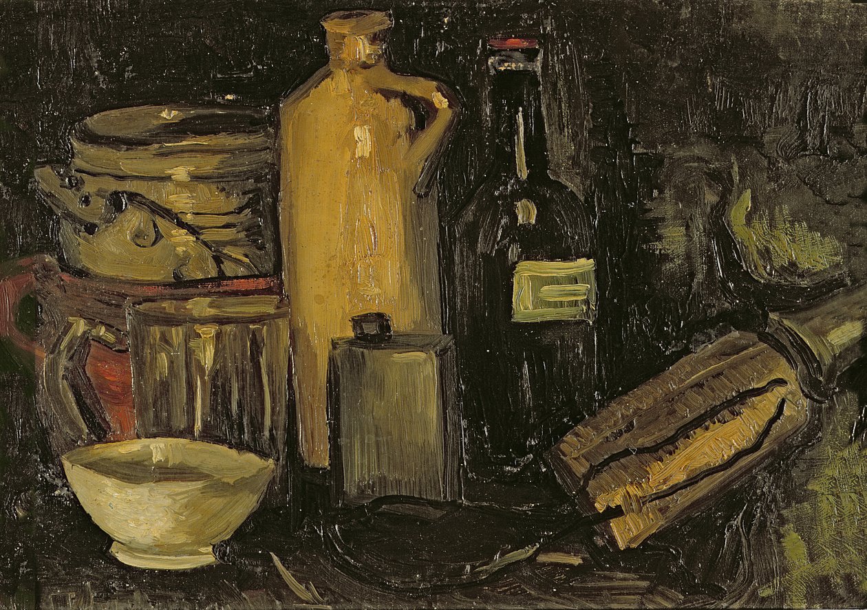 Natura morta con pentole, bottiglie e fiaschi, c.1886 da Vincent van Gogh