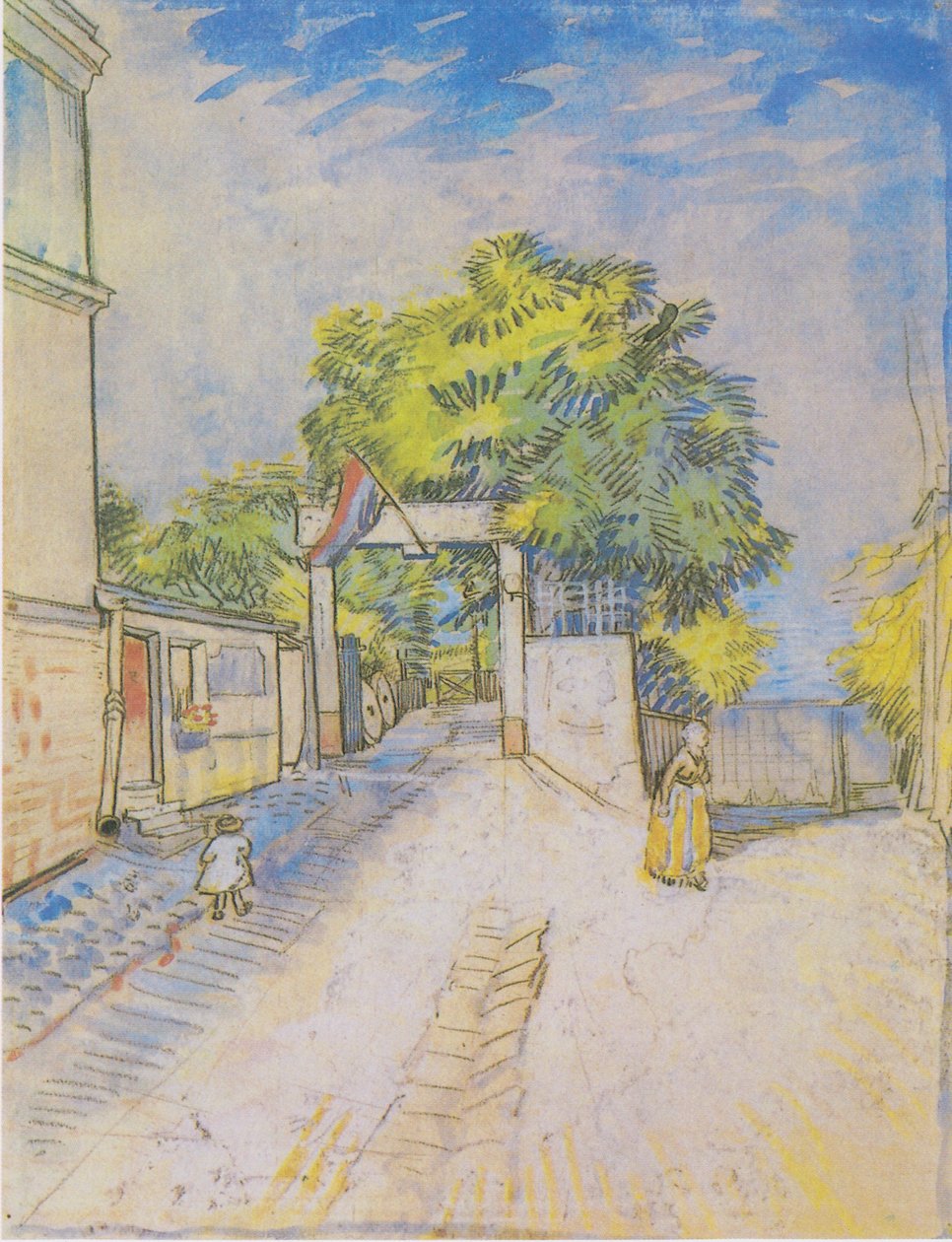 Sentiero con ingresso a un punto panoramico da Vincent van Gogh