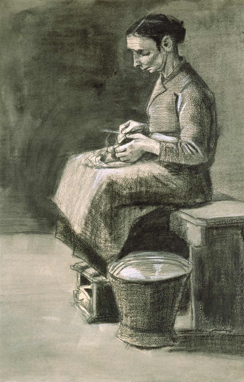 Donna che sbuccia patate, 1882 da Vincent van Gogh