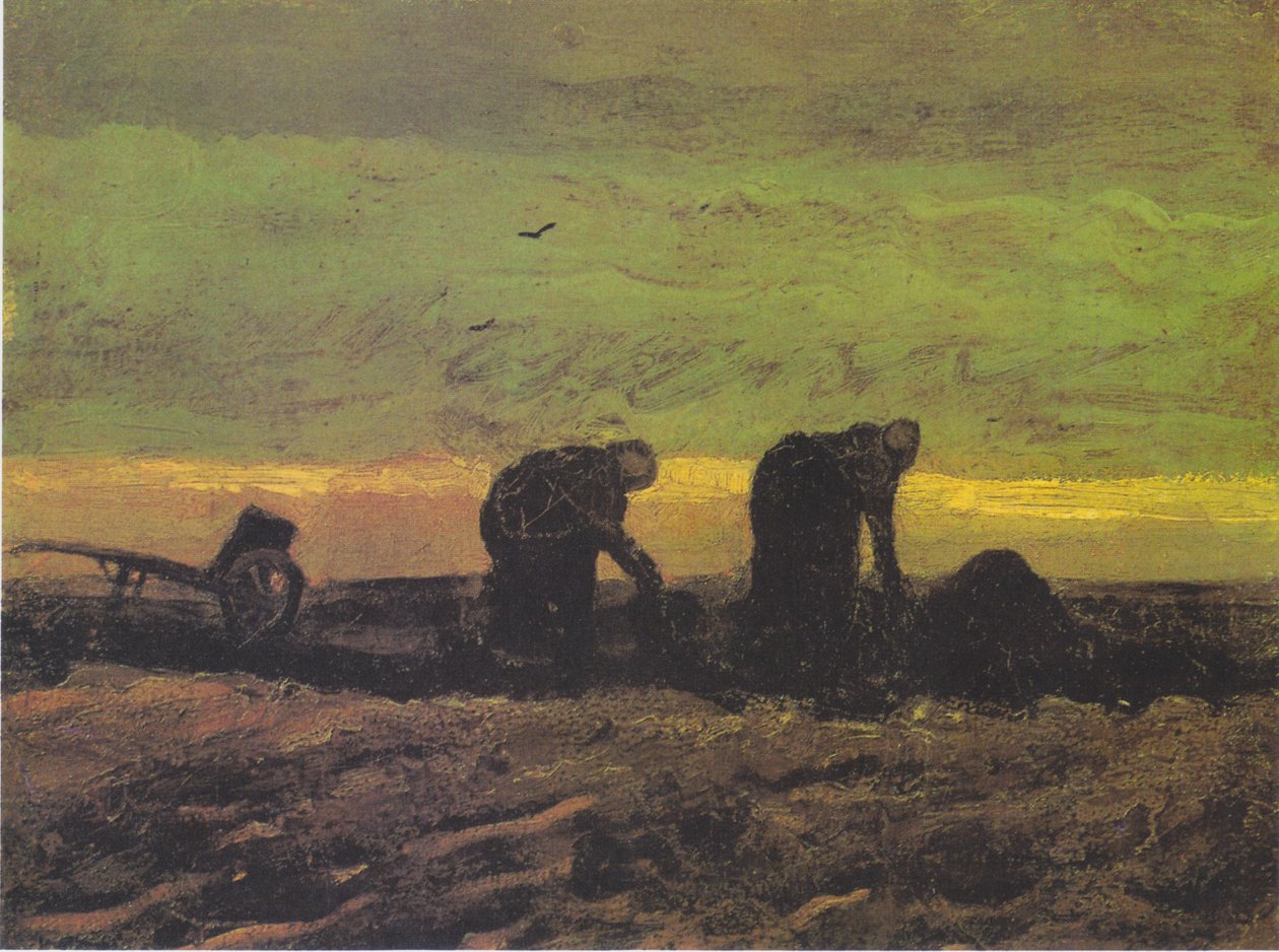 Due Contadine che Raccolgono Torba da Vincent van Gogh