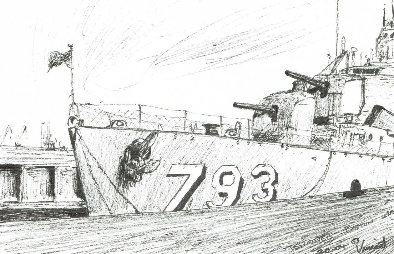 Destroyer 793 Boston Maritime Museum, 2003 da Vincent Alexander Booth