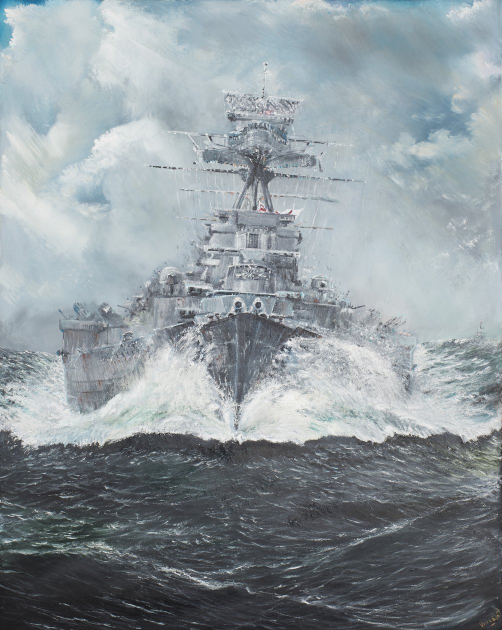 HMS Hood si dirige verso Bismarck, 23 maggio 1941, 2014 da Vincent Alexander Booth