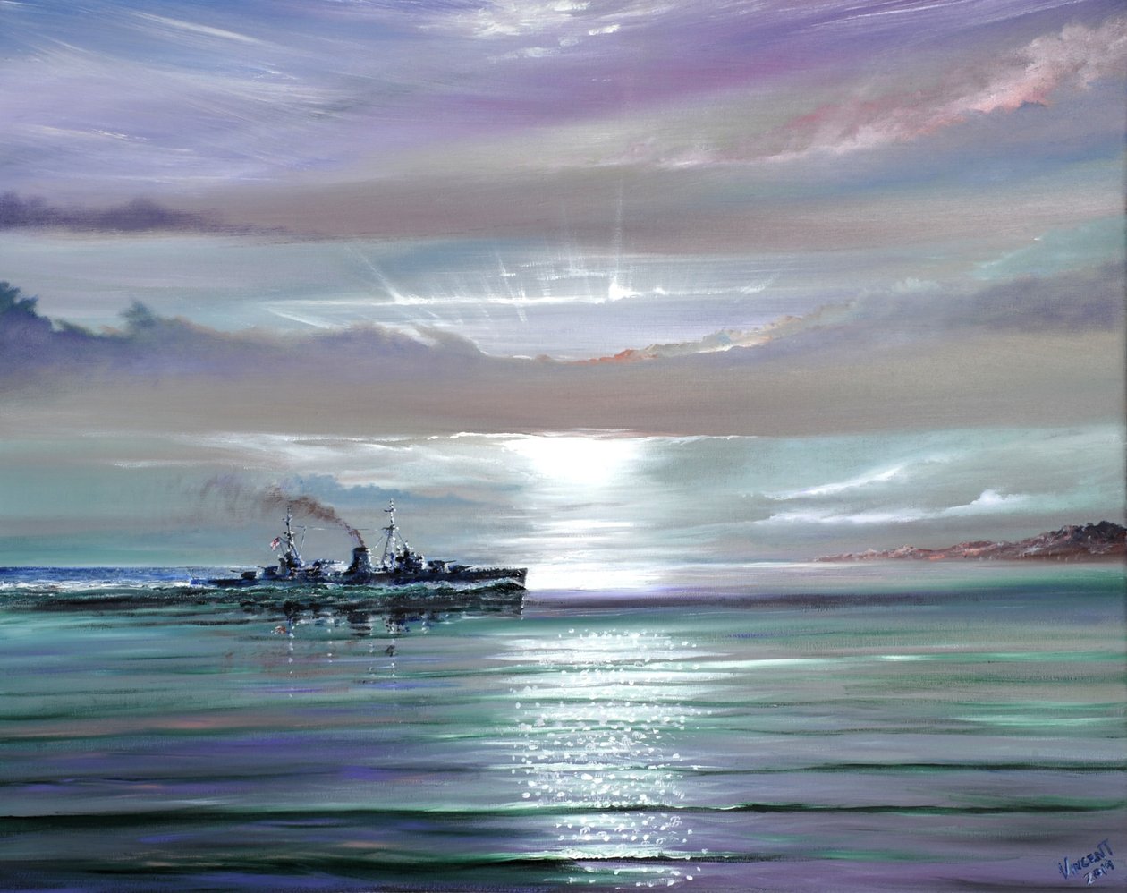 HMS Neptune, Mediterraneo dicembre 1941 da Vincent Alexander Booth