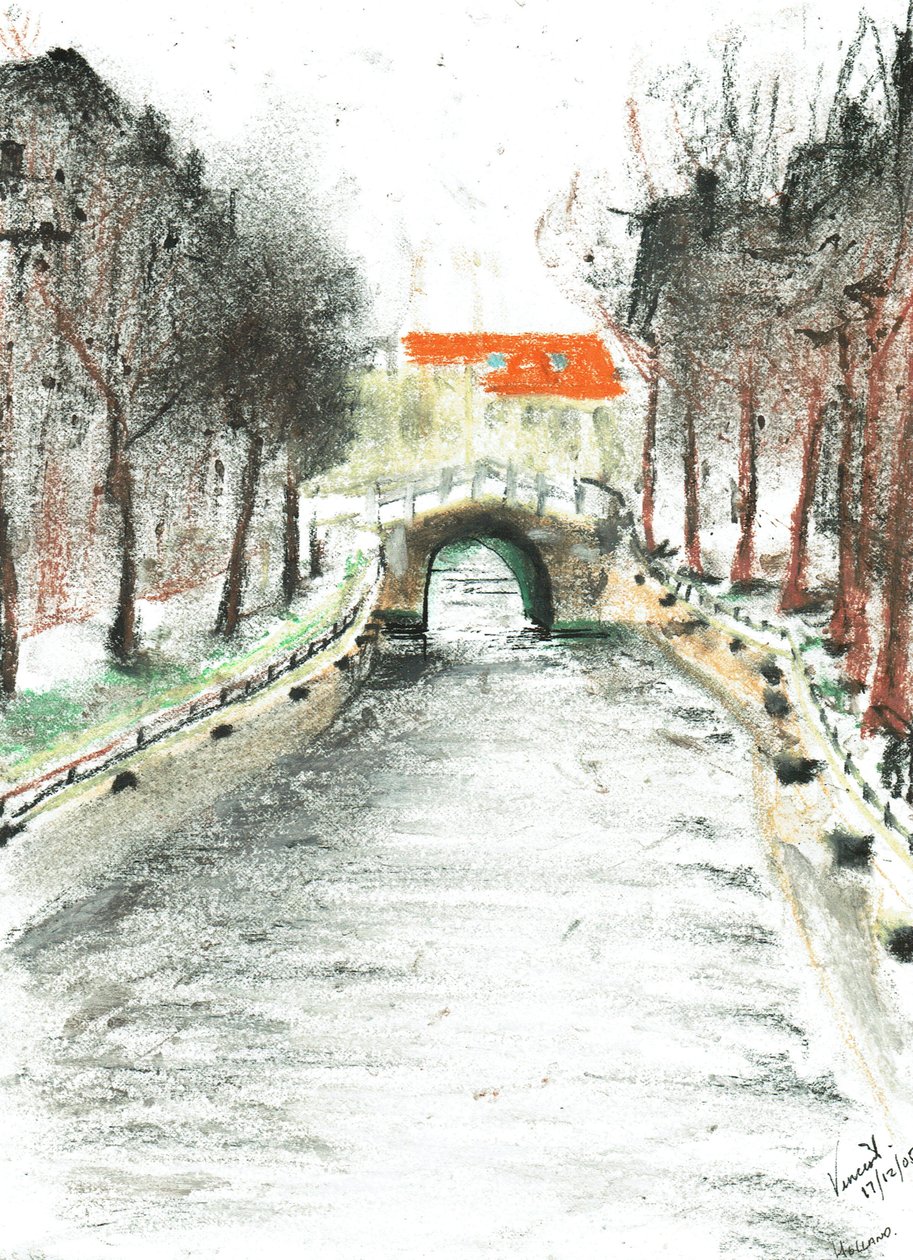 Veduta del canale in Olanda da Vincent Alexander Booth