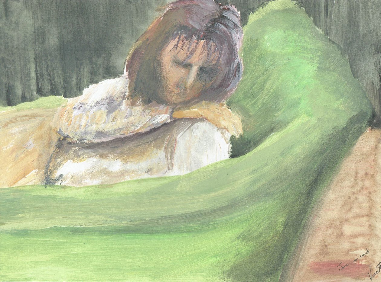 Jane addormentata sul divano da Vincent Alexander Booth