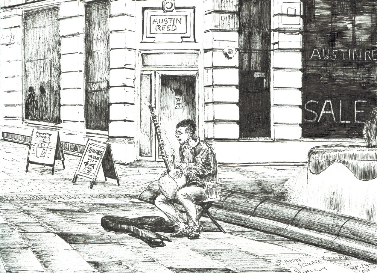 Musicista St. Anns Square, 2016 da Vincent Alexander Booth