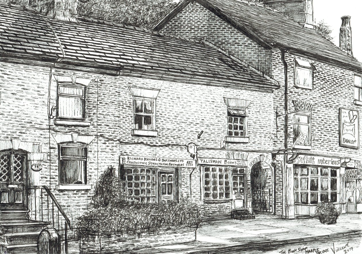 La libreria a Marple Bridge, 2017 da Vincent Alexander Booth