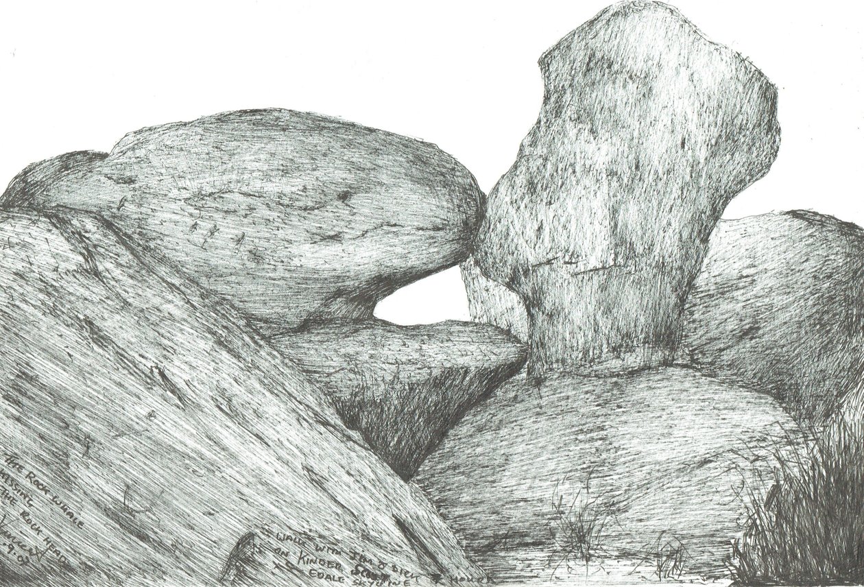 rocce che si baciano su Kinder Scout da Vincent Alexander Booth