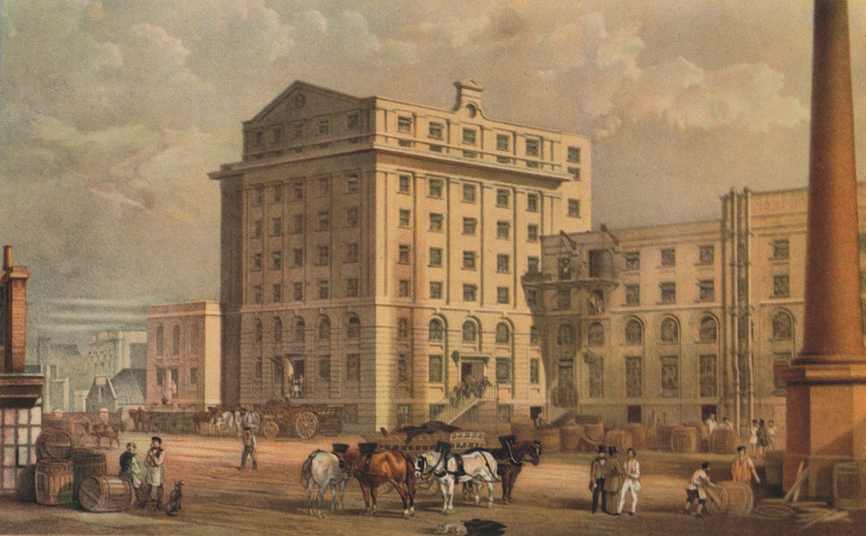 Raffineria di zucchero in Leman Street, Stepney, Londra, 1851 da Vincent Brooks