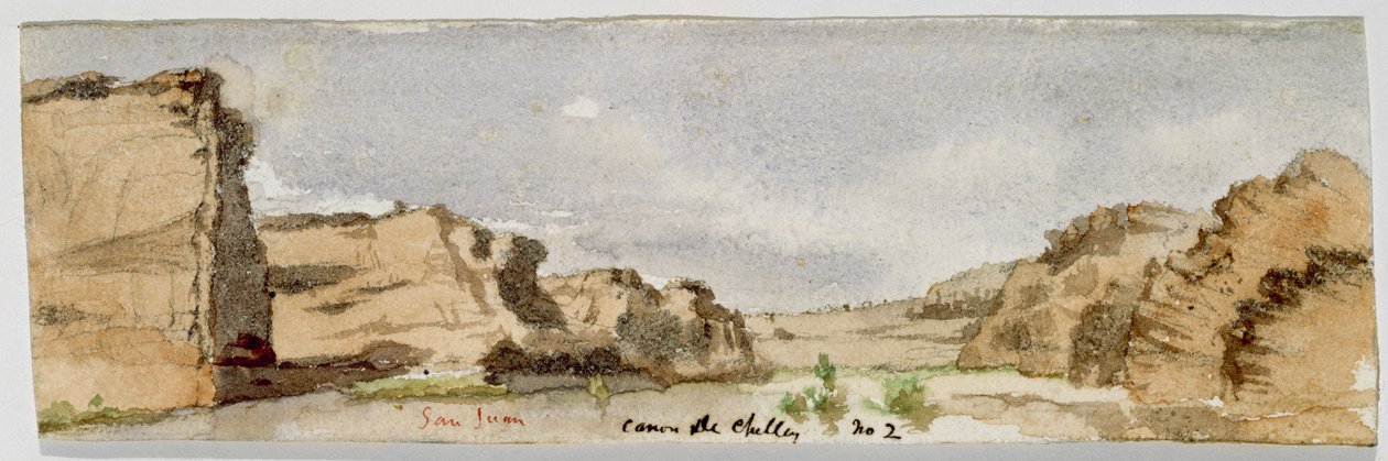 San Juan, Canyon de Chelly No. 2 (Canyon de Chelly, Arizona), 1869-1871 da Vincent Colyer