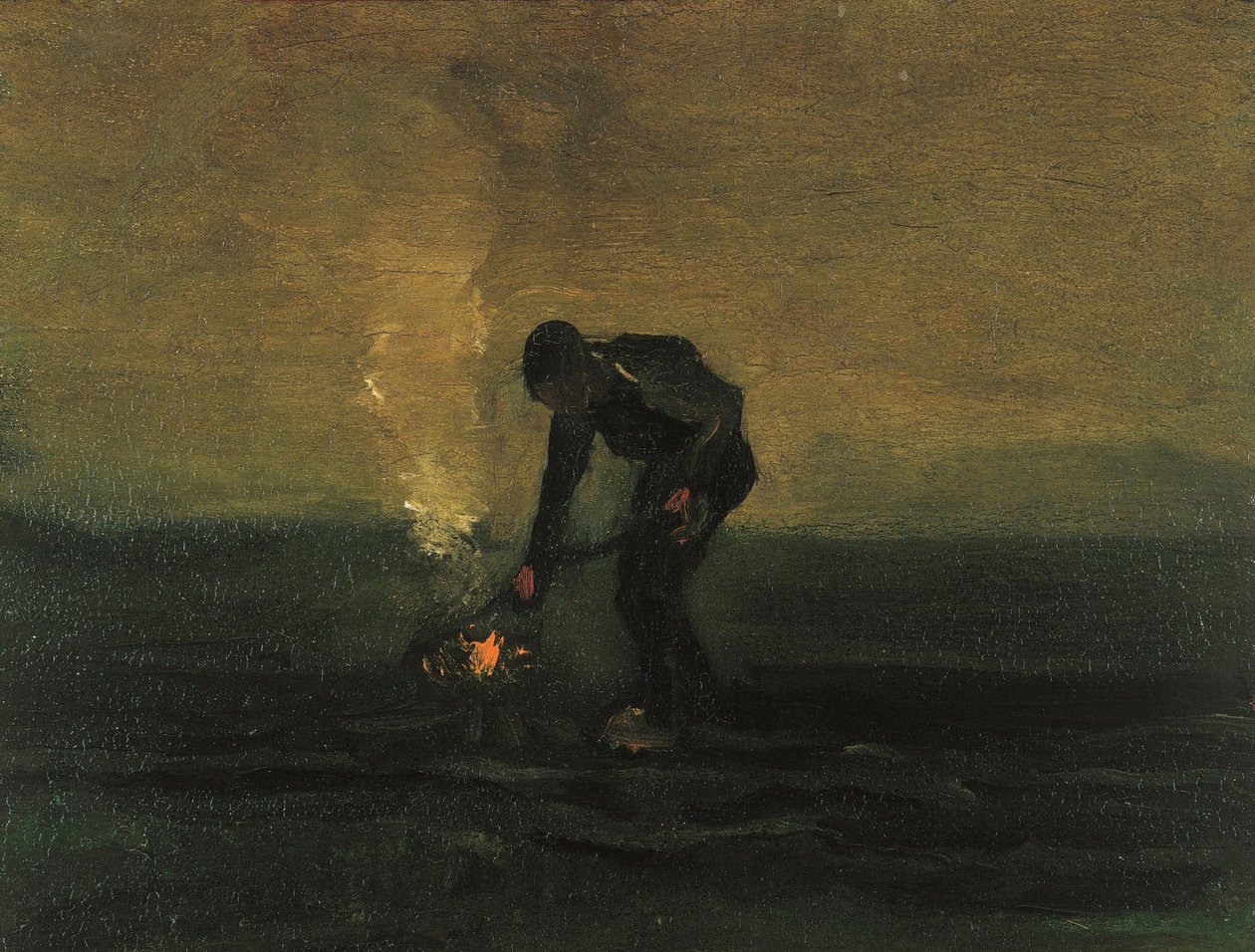 Contadino che brucia erbacce da Vincent van Gogh