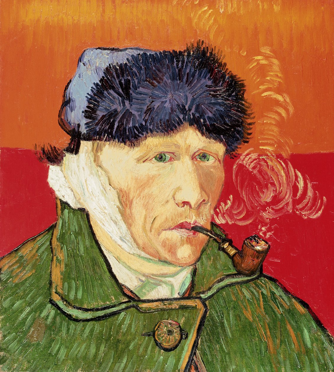 Autoritratto con orecchio bendato e pipa da Vincent van Gogh