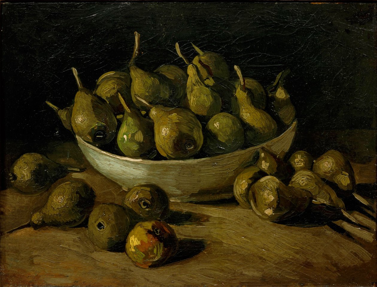 Natura morta con una ciotola di terracotta e pere, 1885 da Vincent van Gogh