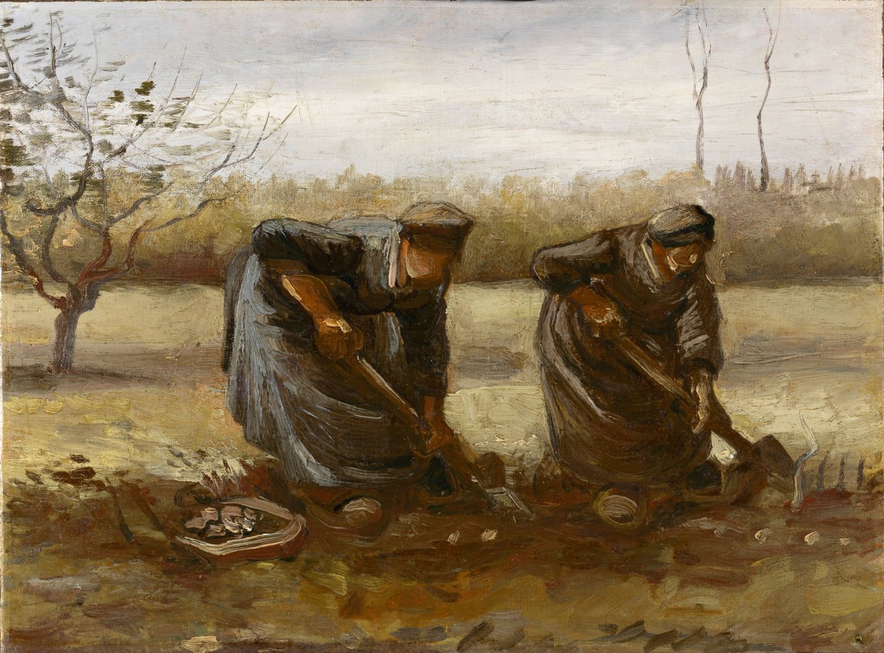 Due contadine che scavano patate da Vincent van Gogh