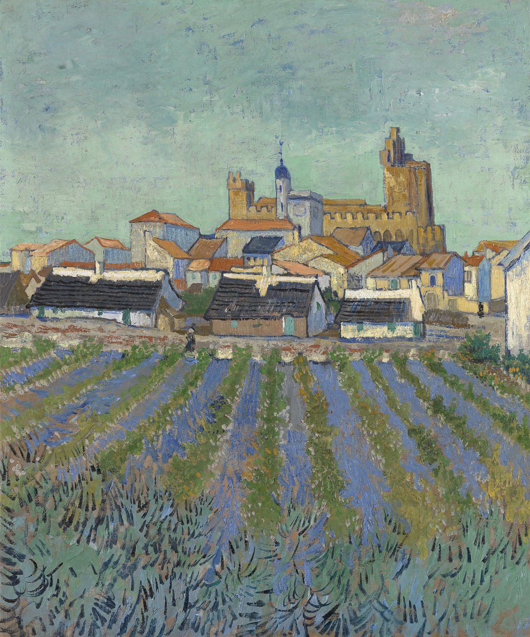 Veduta di Saintes-Maries-de-la-Mer, 1888 da Vincent van Gogh