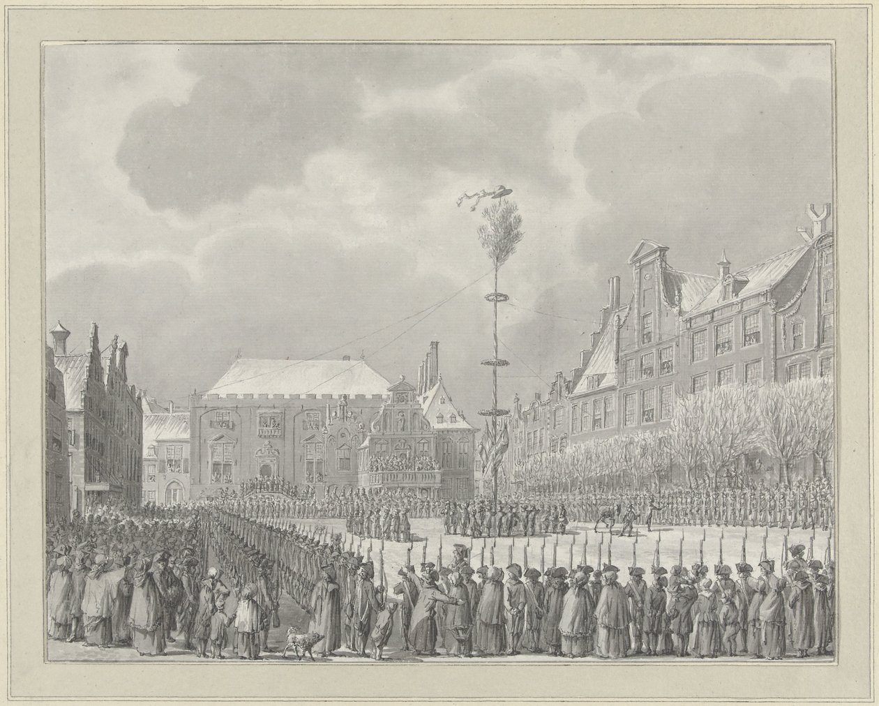 Abolizione dello Stadtholderato nella Piazza Grande di Haarlem, 1795 da Vincent Jansz. van der Vinne