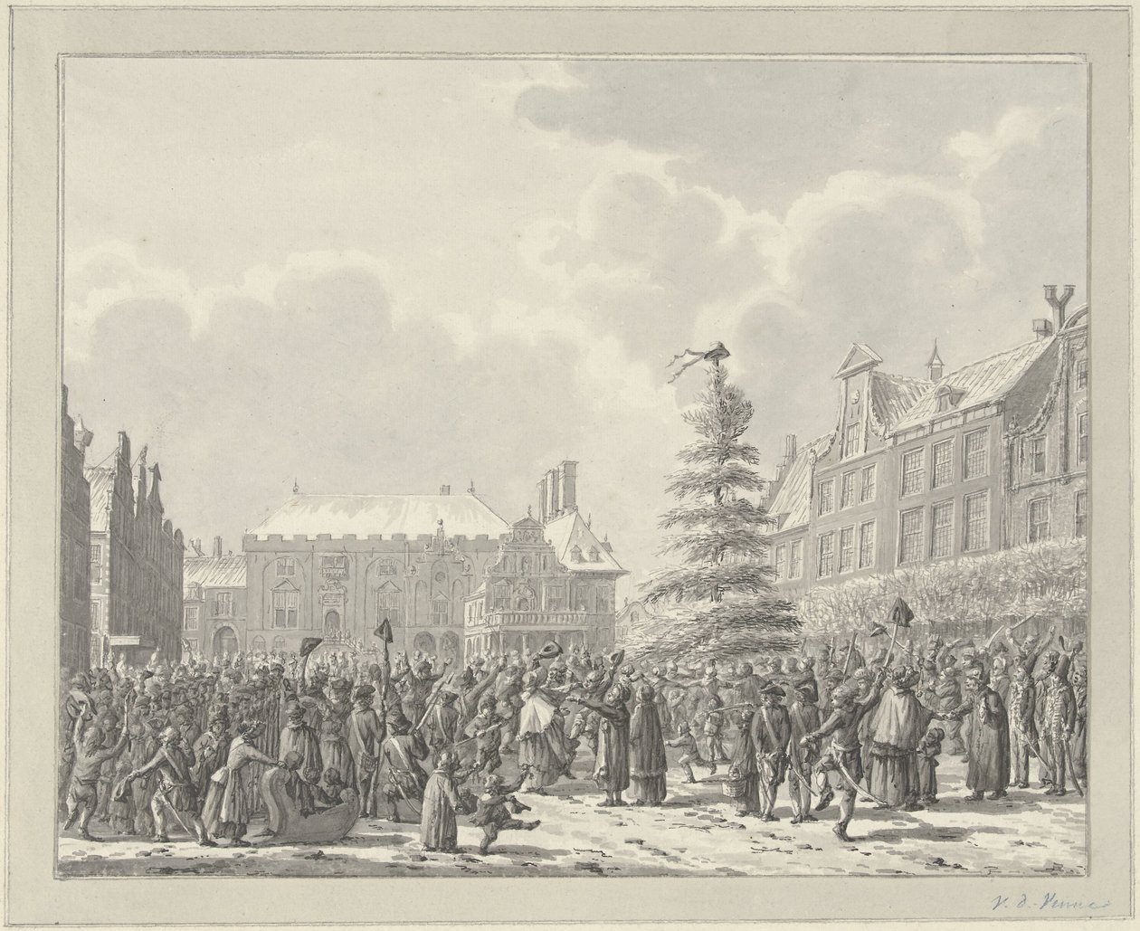 Rivoluzione a Haarlem, 19 gennaio 1795 da Vincent Jansz. van der Vinne