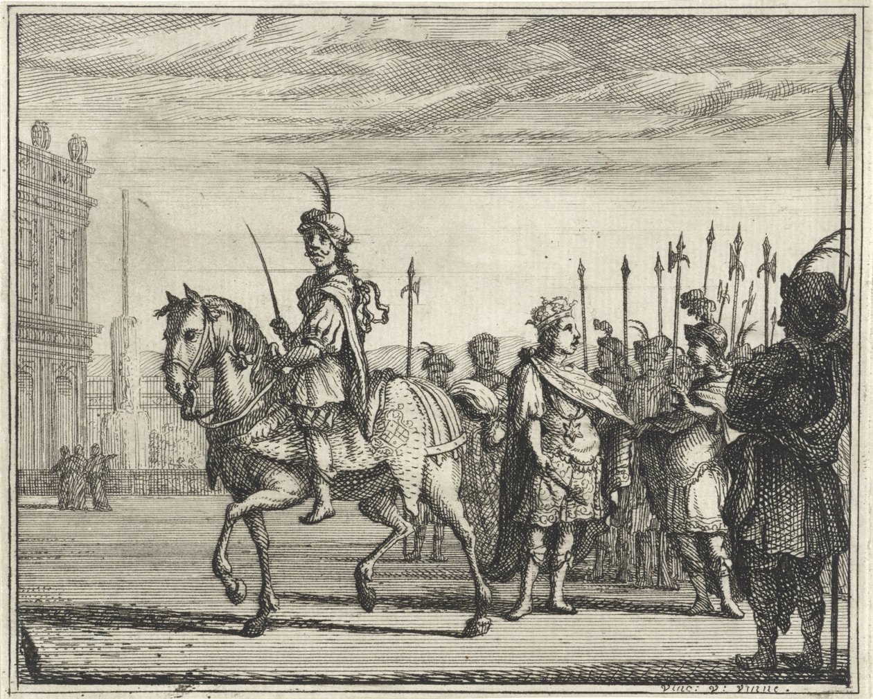 Servo a cavallo e re a piedi da Vincent Laurensz. van der Vinne (II)