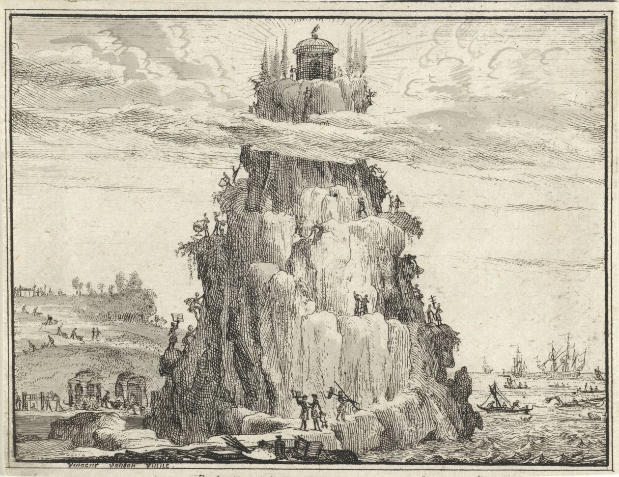 Tempio della saggezza su una roccia da Vincent Laurensz. van der Vinne (II)