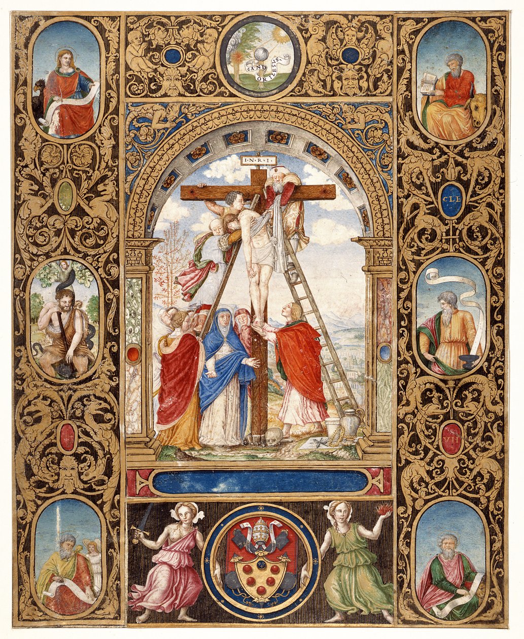 Marlay Cutting IT.34: La deposizione dalla croce e frammenti di bordo da un messale di Papa Clemente VII, dopo il 1523 da Vincent Raymond