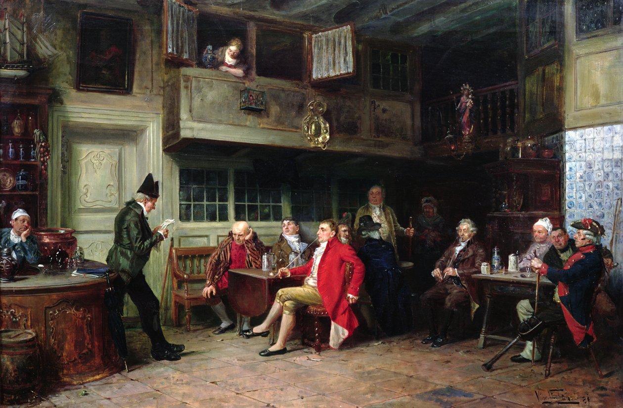 Interno di pub con folla da Vincent Stoltenberg-Lerche