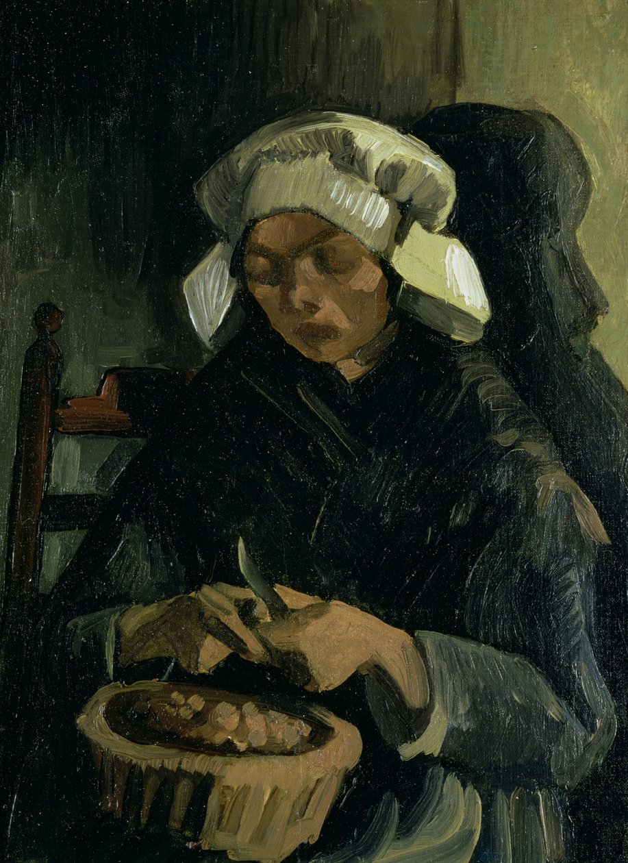 Un Contadino di Neunen che Sbuccia Patate, 1885 da Vincent van Gogh