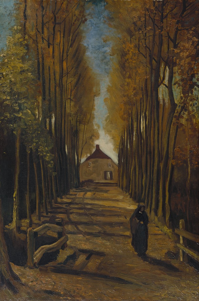 Viale di pioppi in autunno da Vincent van Gogh