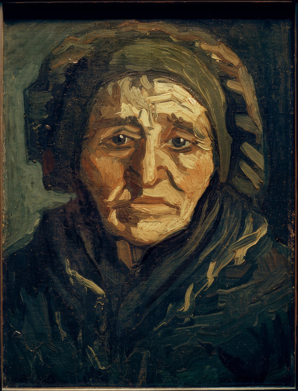 Contadina: Vecchia donna con cuffia scura da Vincent van Gogh