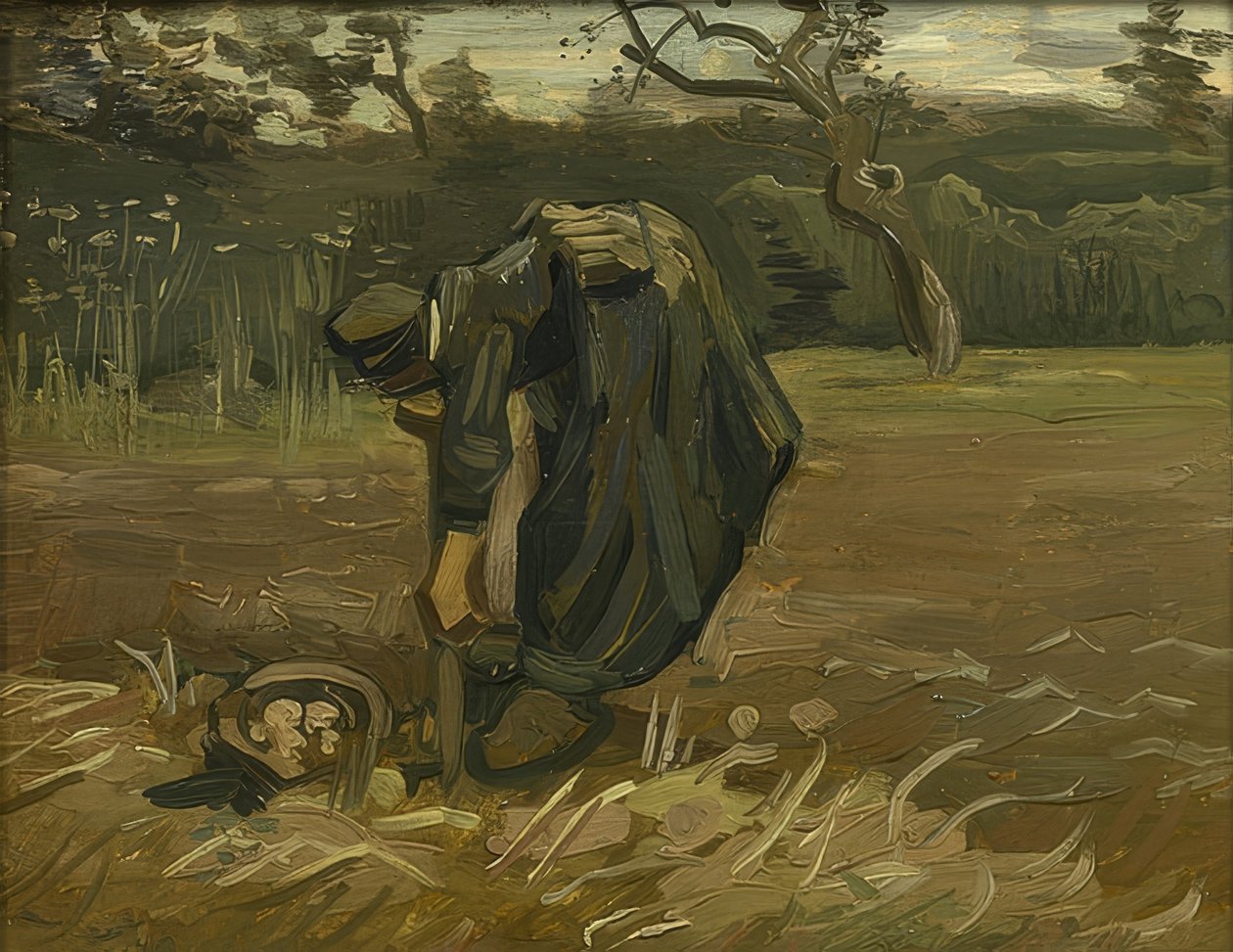Contadina alla raccolta delle patate da Vincent van Gogh