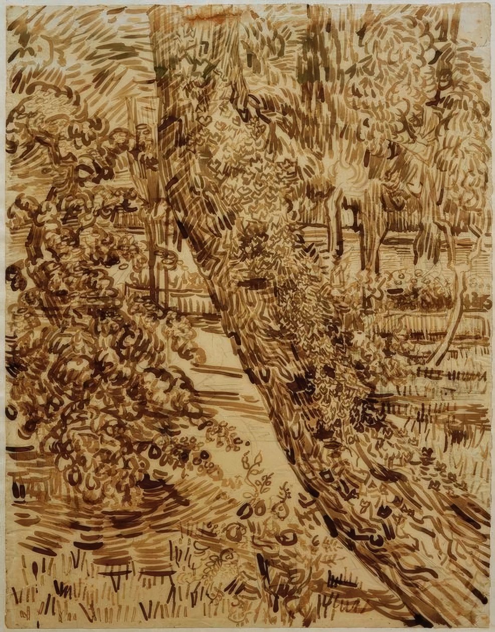 Albero con edera nel giardino del sanatorio da Vincent van Gogh