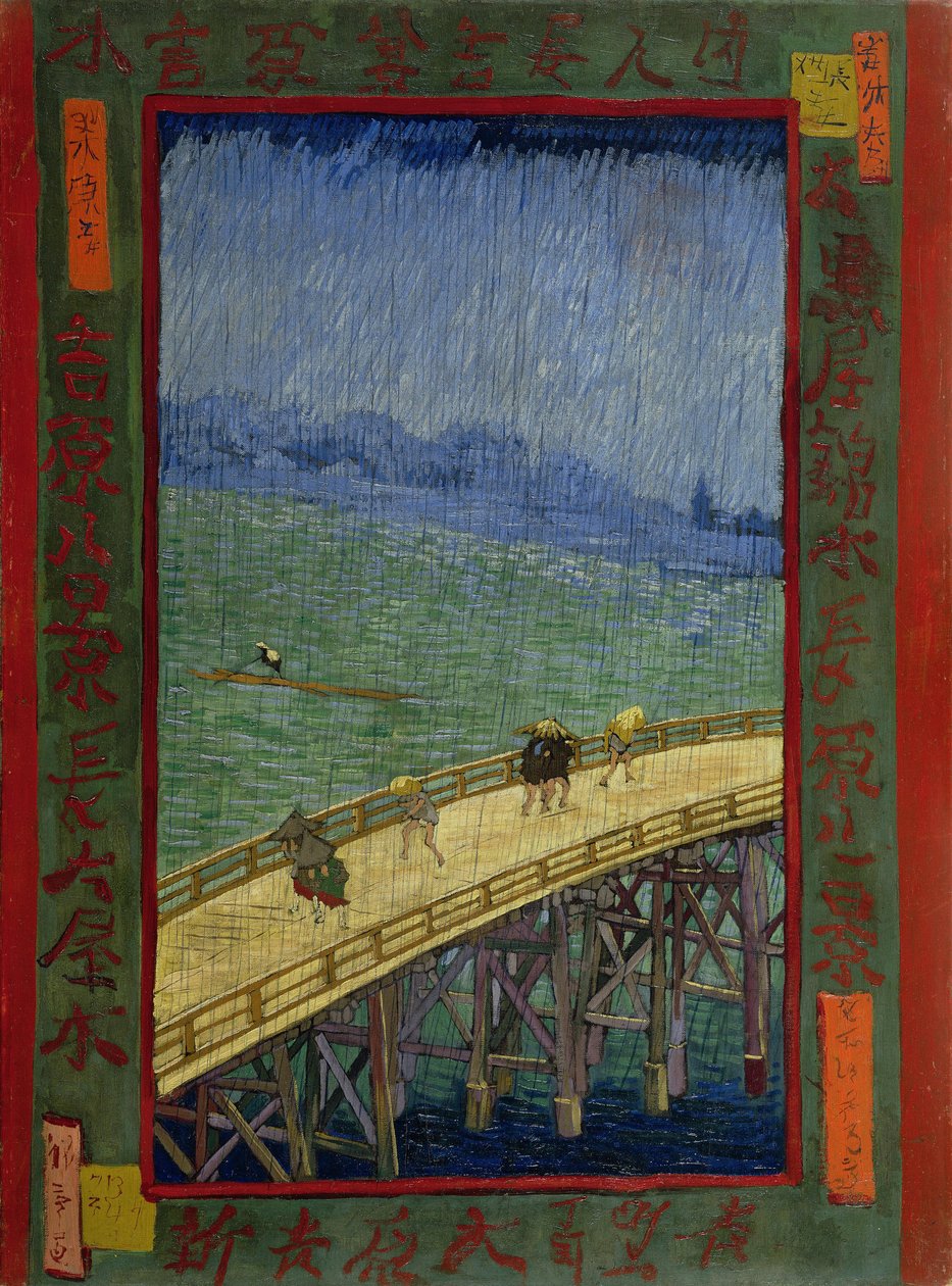 Ponte sotto la pioggia (da Hiroshige) da Vincent van Gogh