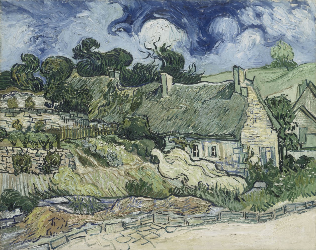 Tetti di paglia a Cordeville, Auvers-sur-Oise da Vincent van Gogh