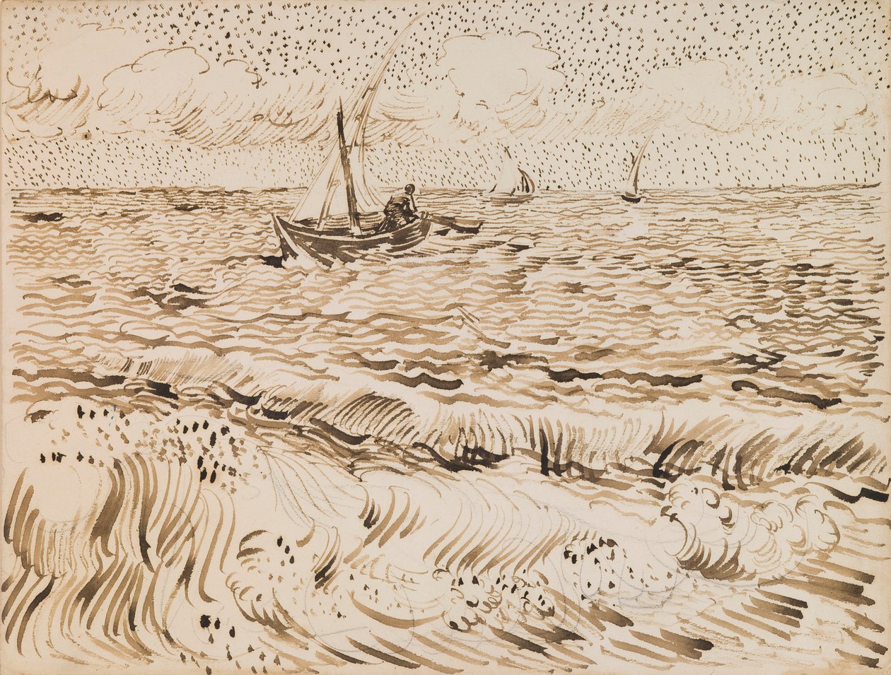 Barche da pesca a Saintes-Maries-de-la-Mer da Vincent van Gogh
