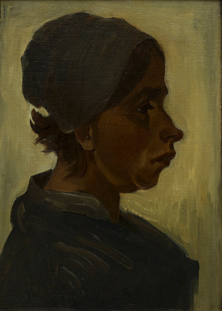 Testa di contadina con berretto scuro da Vincent van Gogh