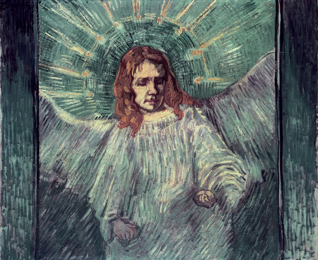Testa di un angelo, dopo Rembrandt, 1889 da Vincent van Gogh
