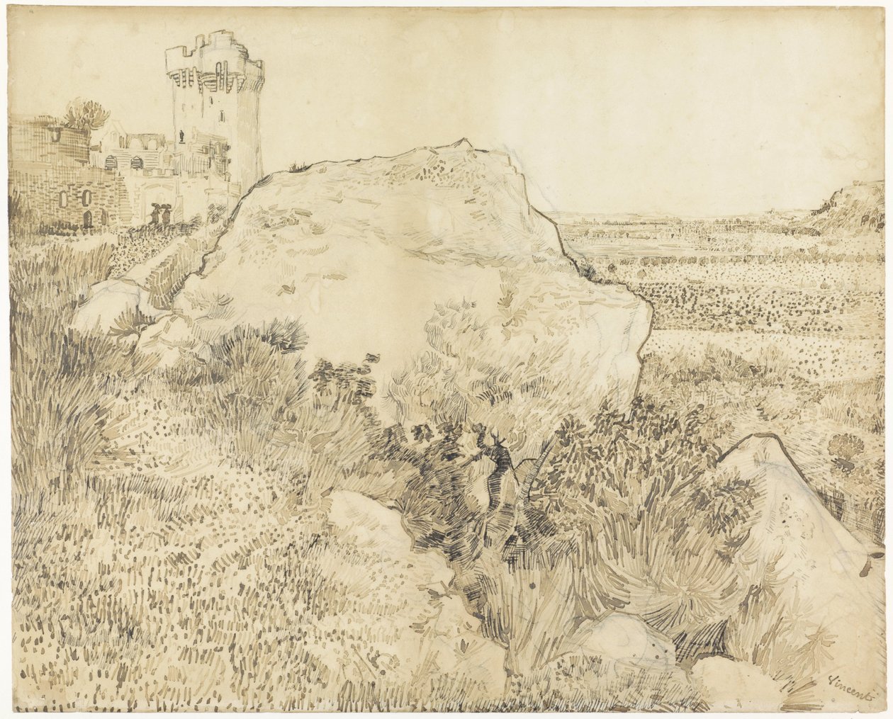 Collina con le rovine di Montmajour da Vincent van Gogh