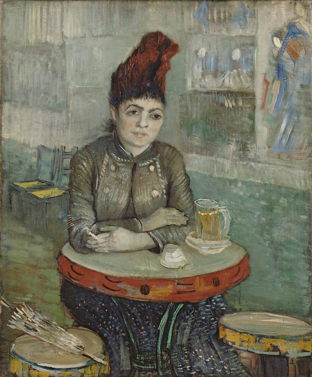 Nel caffè. Agostina Segatori in Le tambourin, 1887-1888 da Vincent van Gogh