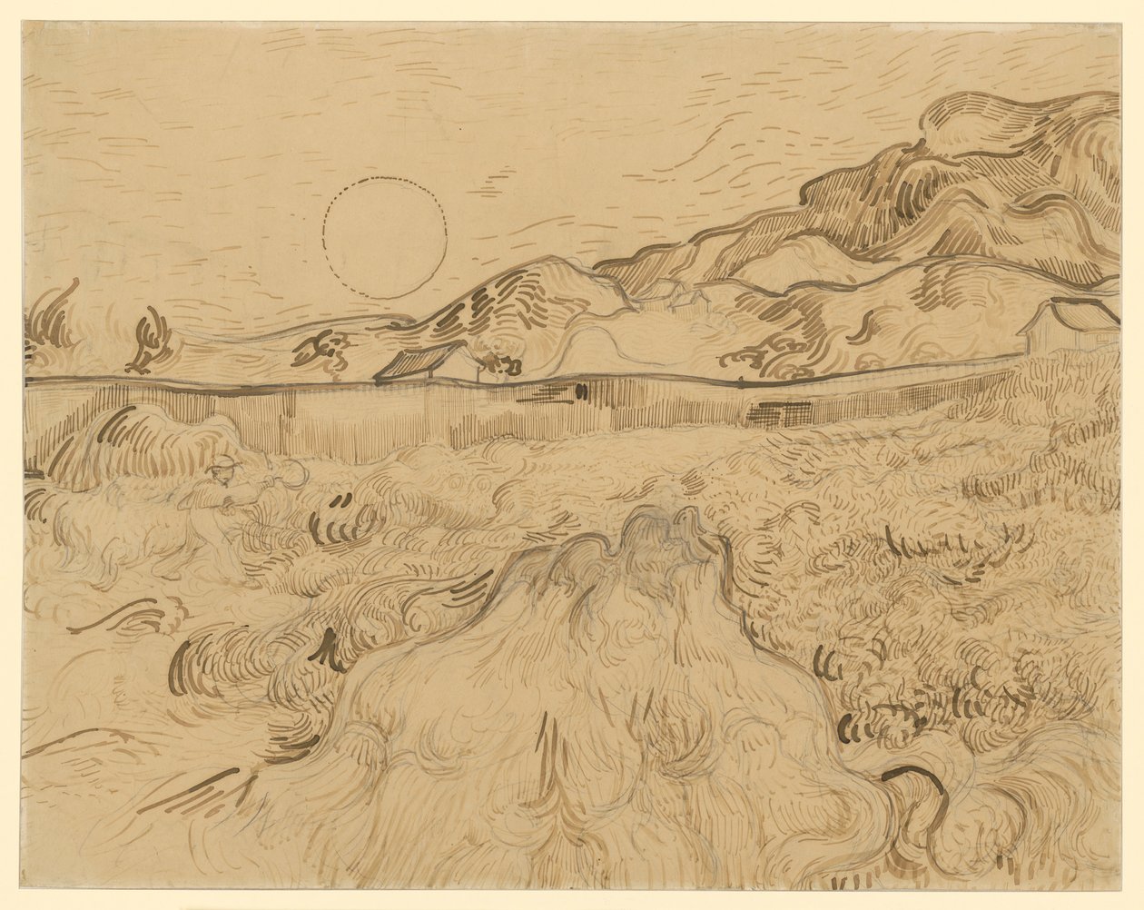 Il campo di grano, il mietitore (Le fauchair) da Vincent van Gogh