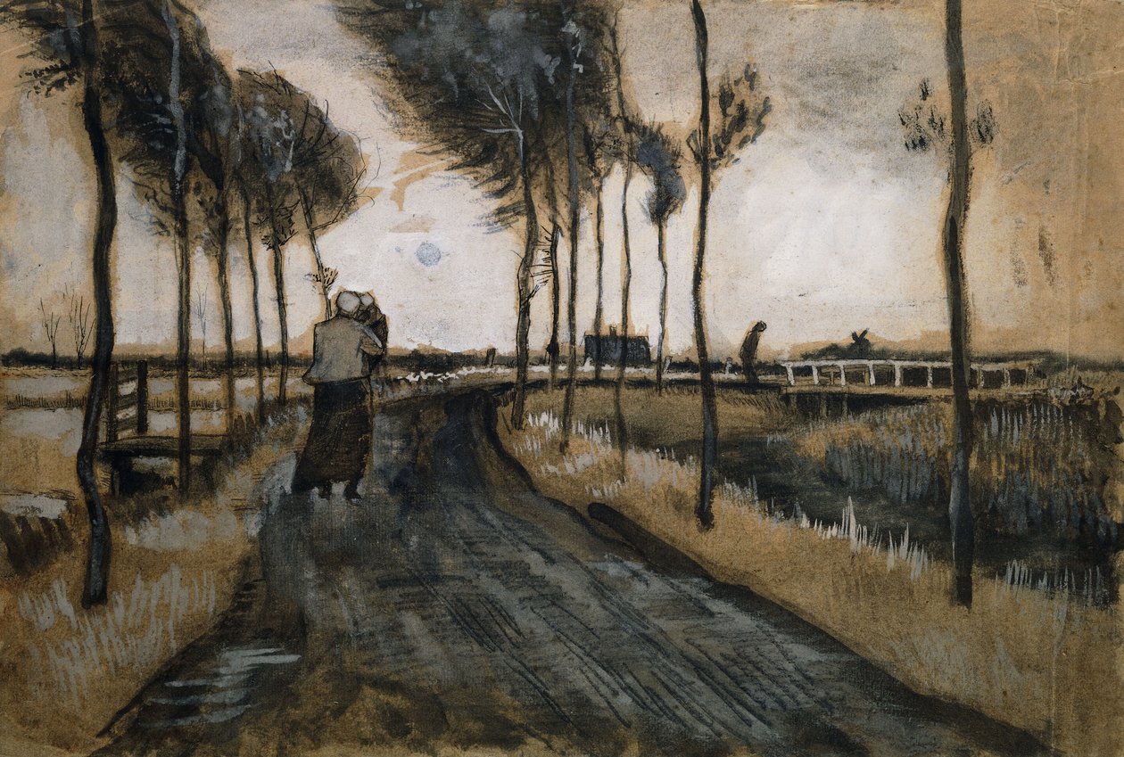 Paesaggio con Donna e Bambino, 1883 da Vincent van Gogh