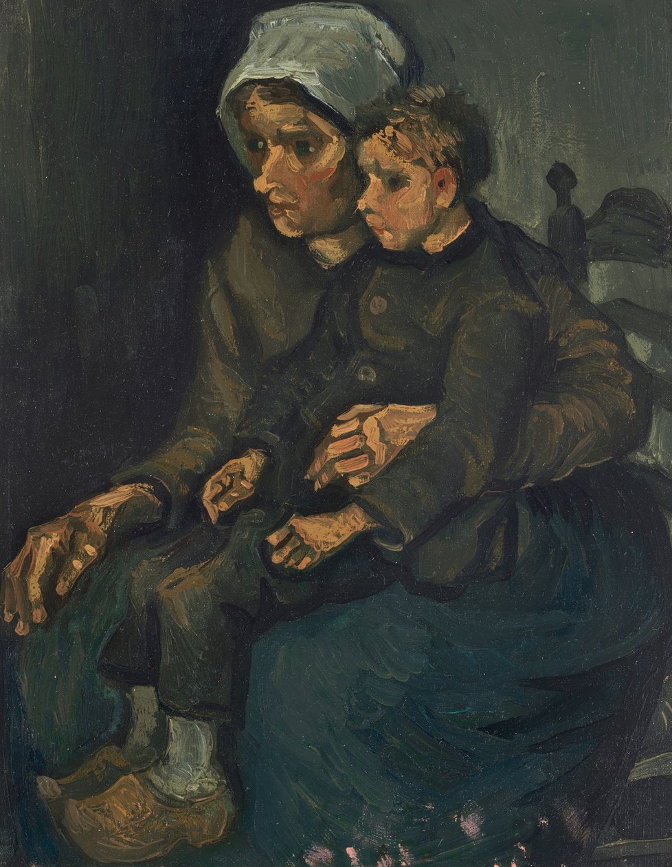 Contadina con bambino in grembo da Vincent van Gogh