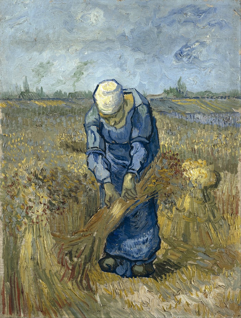 Contadina che lega i fasci di grano (da Millet) da Vincent van Gogh