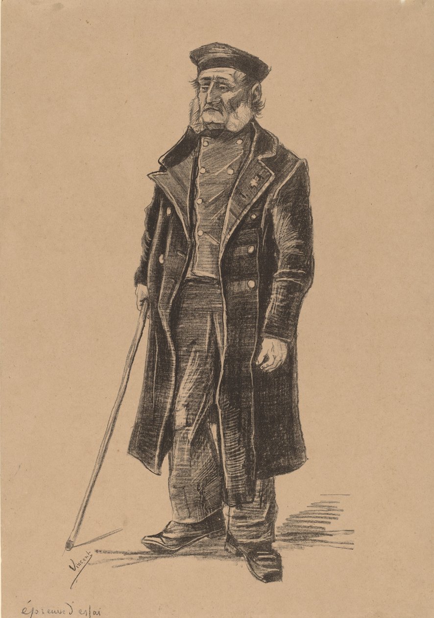 Abitanti della casa dei poveri, in piedi da Vincent van Gogh