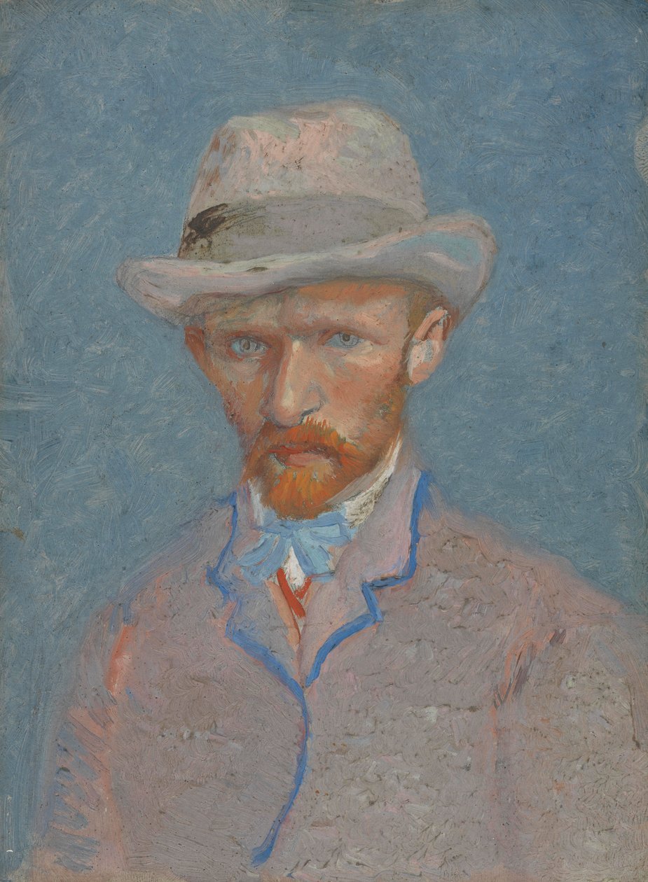 Autoritratto con cappello di feltro grigio da Vincent van Gogh